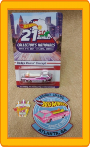 21st Annual Hot Wheels Nationals Dodge Deora Concept with button and pin 2021